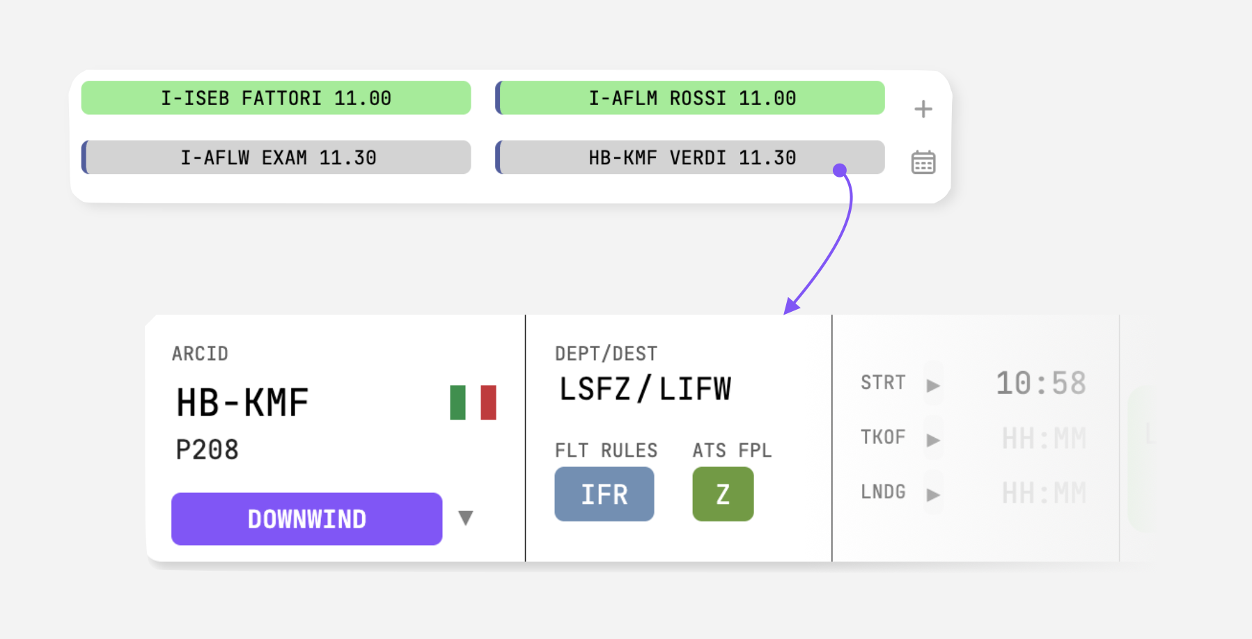 Dal suggerimento alla strip: calendario prenotazioni